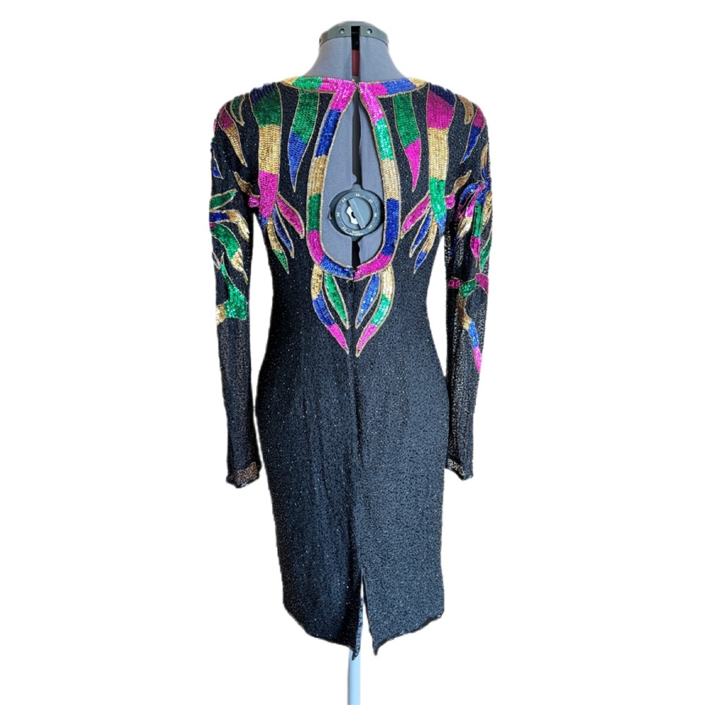 Vintage Colorful Sequin Dress - Picture 2 of 10